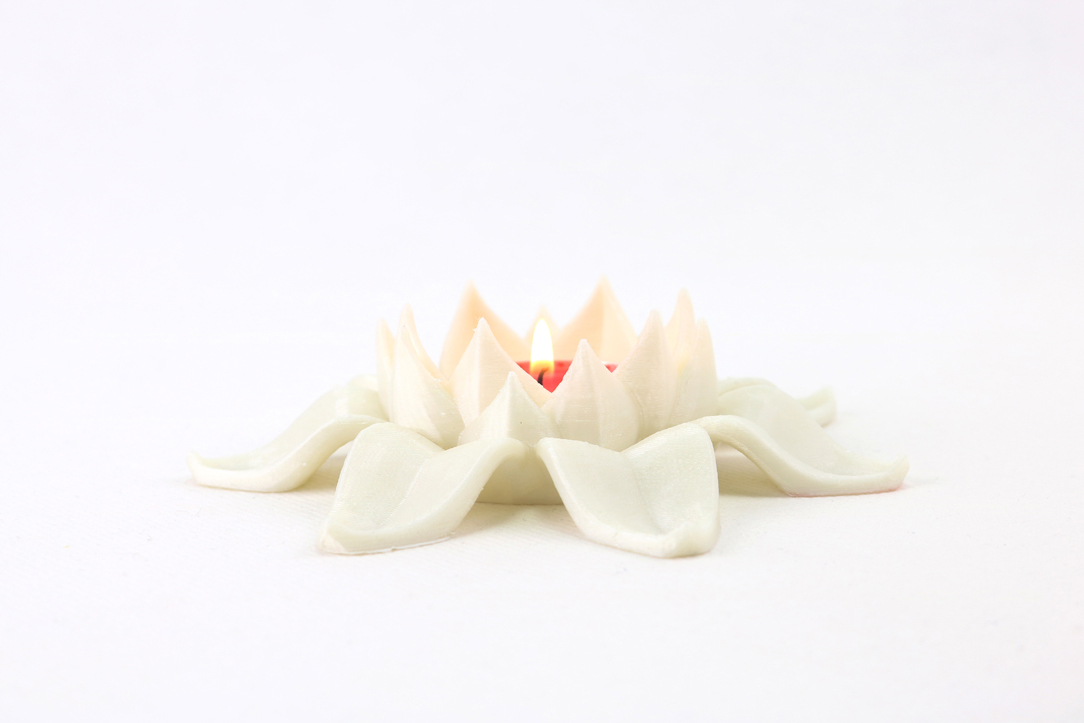 Lotus flower tealight candle